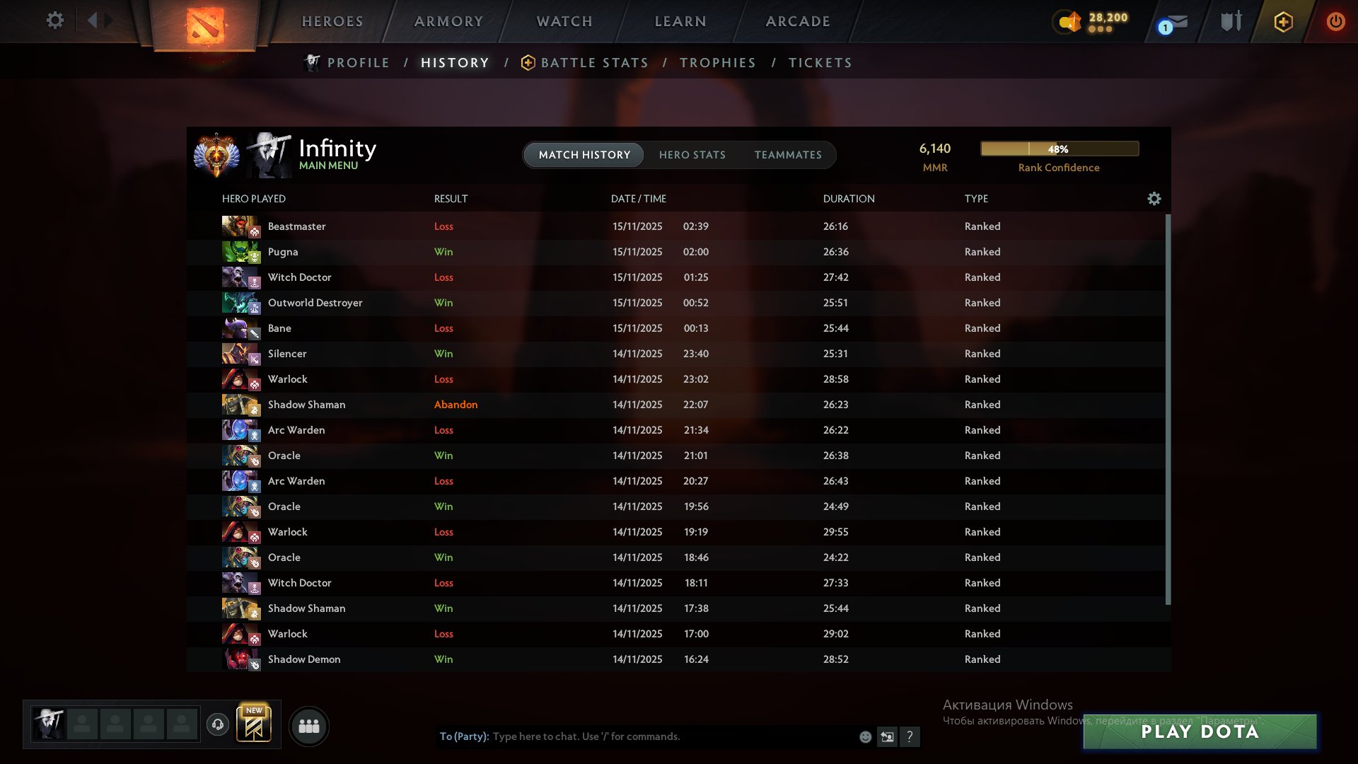 🏅 MMR 6140 | 🕒 193 hours | 🛡 10170