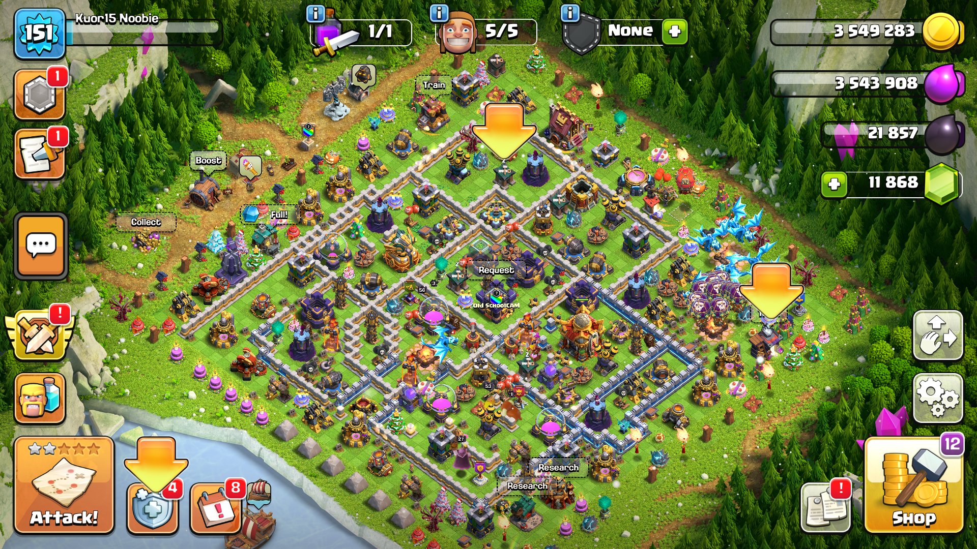 🏰 Clash of Clans акаунт | Ратуша 16 рівня | Рівень 151