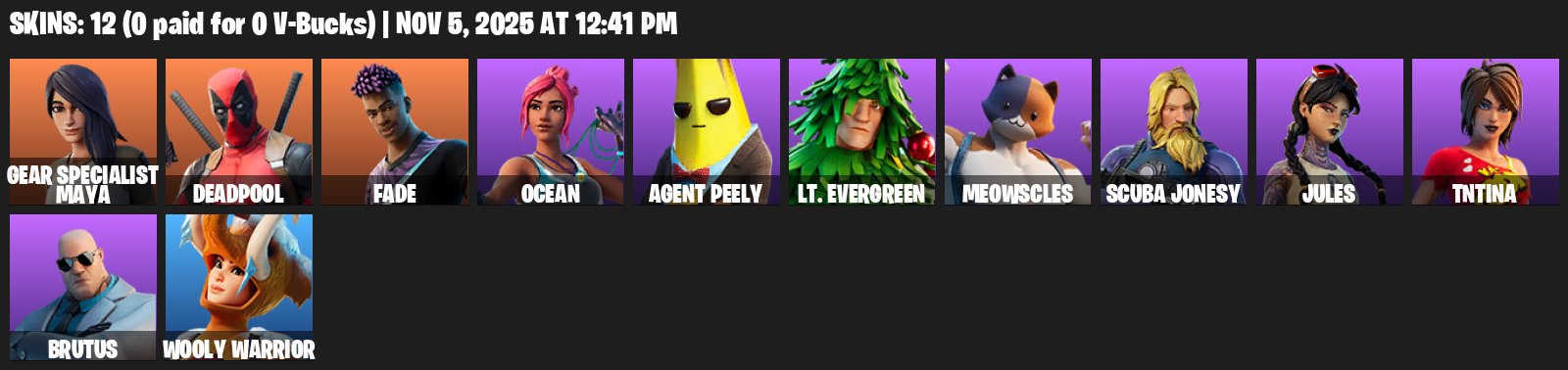 🎨 12 skins | 🌟 Fortnite account