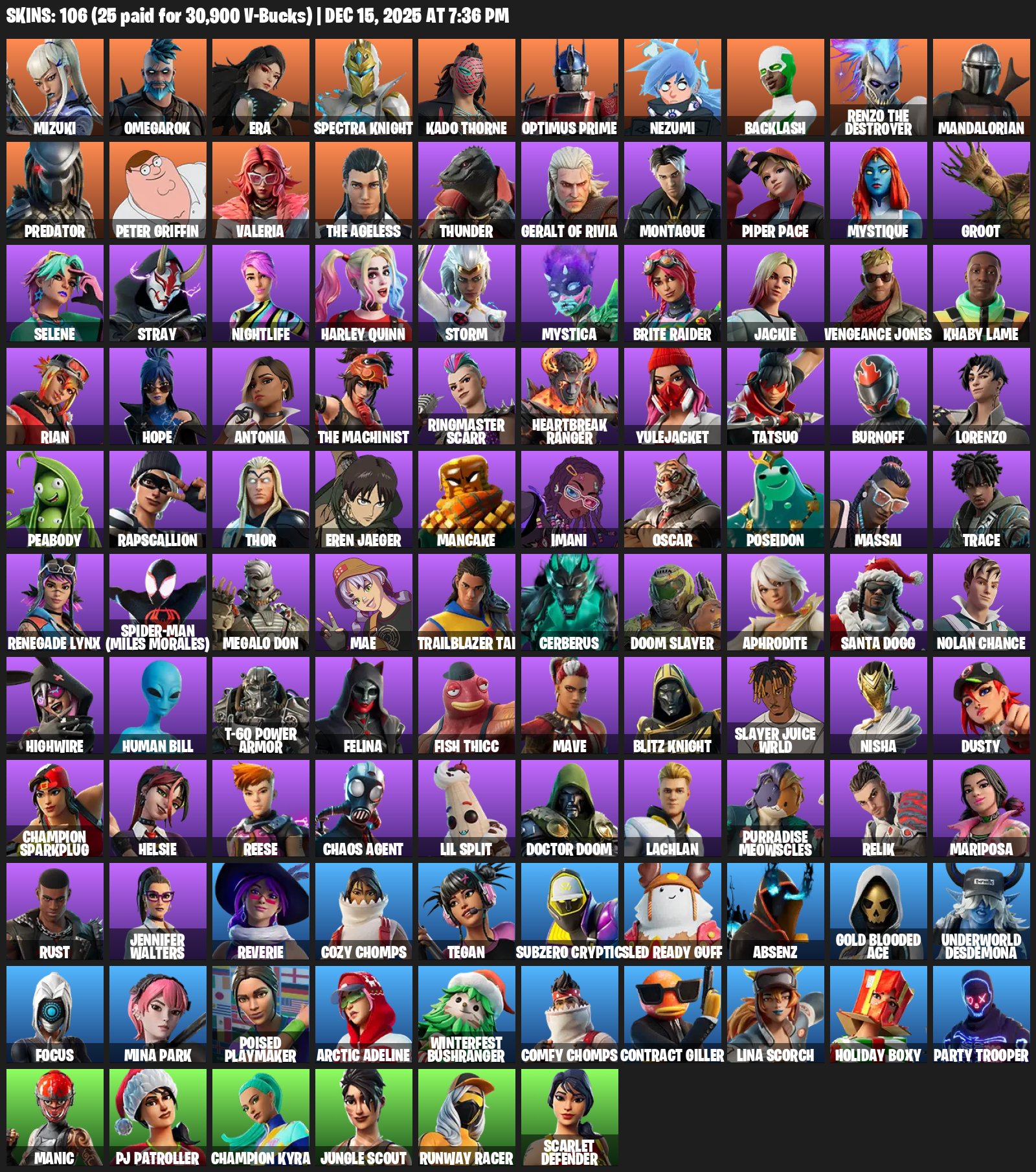 🎨 122 skins | 🌟 Fortnite account