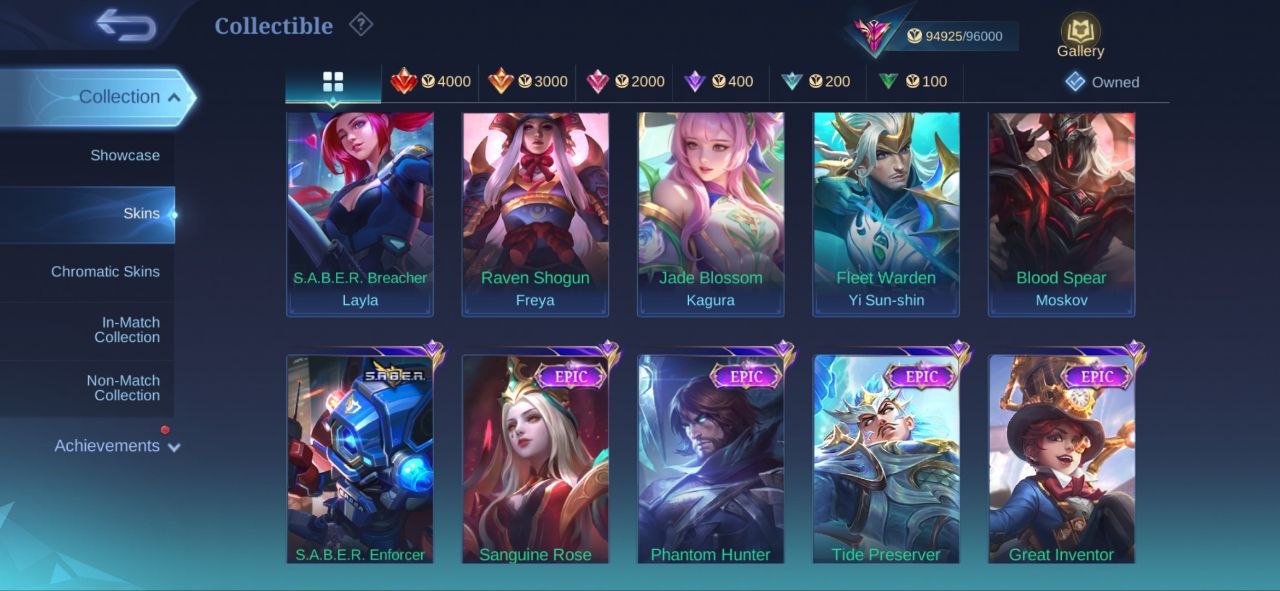 🎮 Mobile Legends account | Mythic | 119 heroes | 287 skins