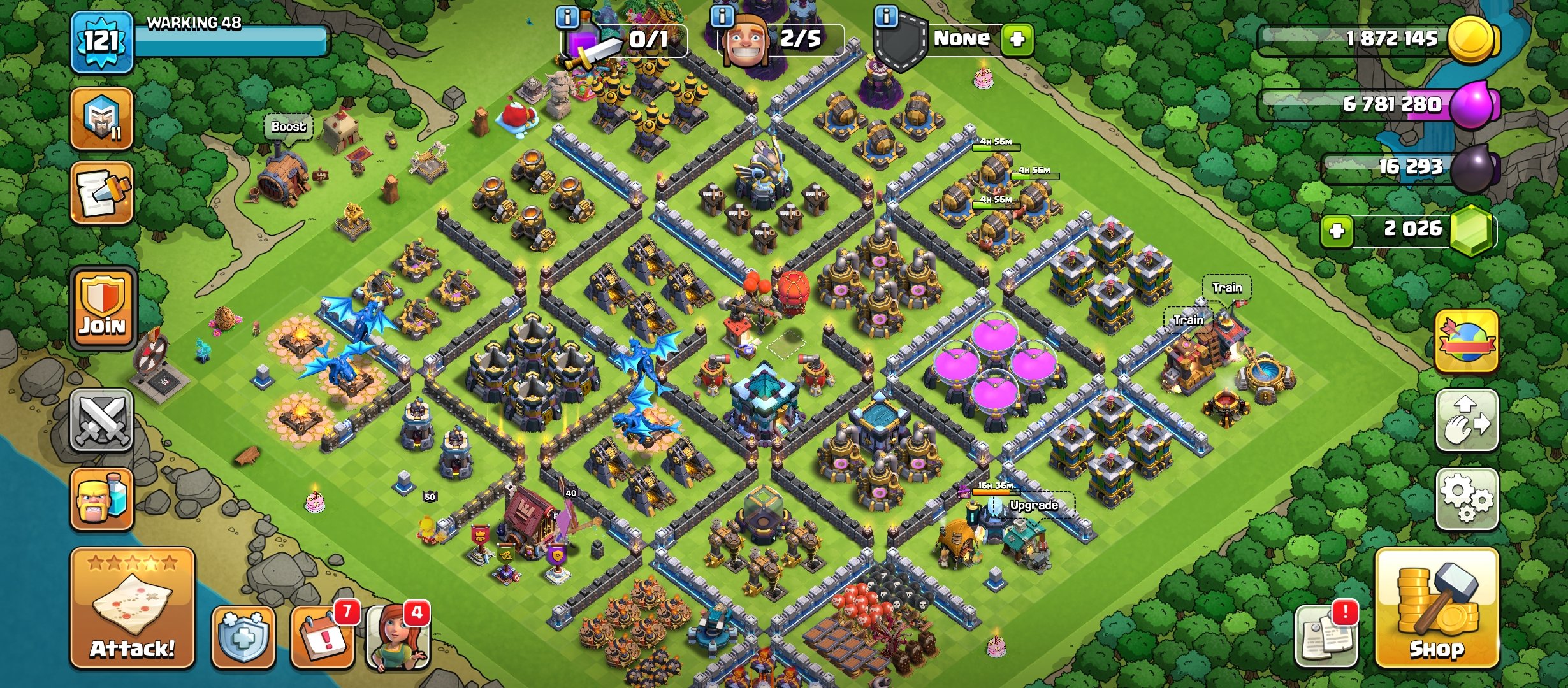 🏰 Clash of Clans акаунт | 13 ратуша | Рівень 71%