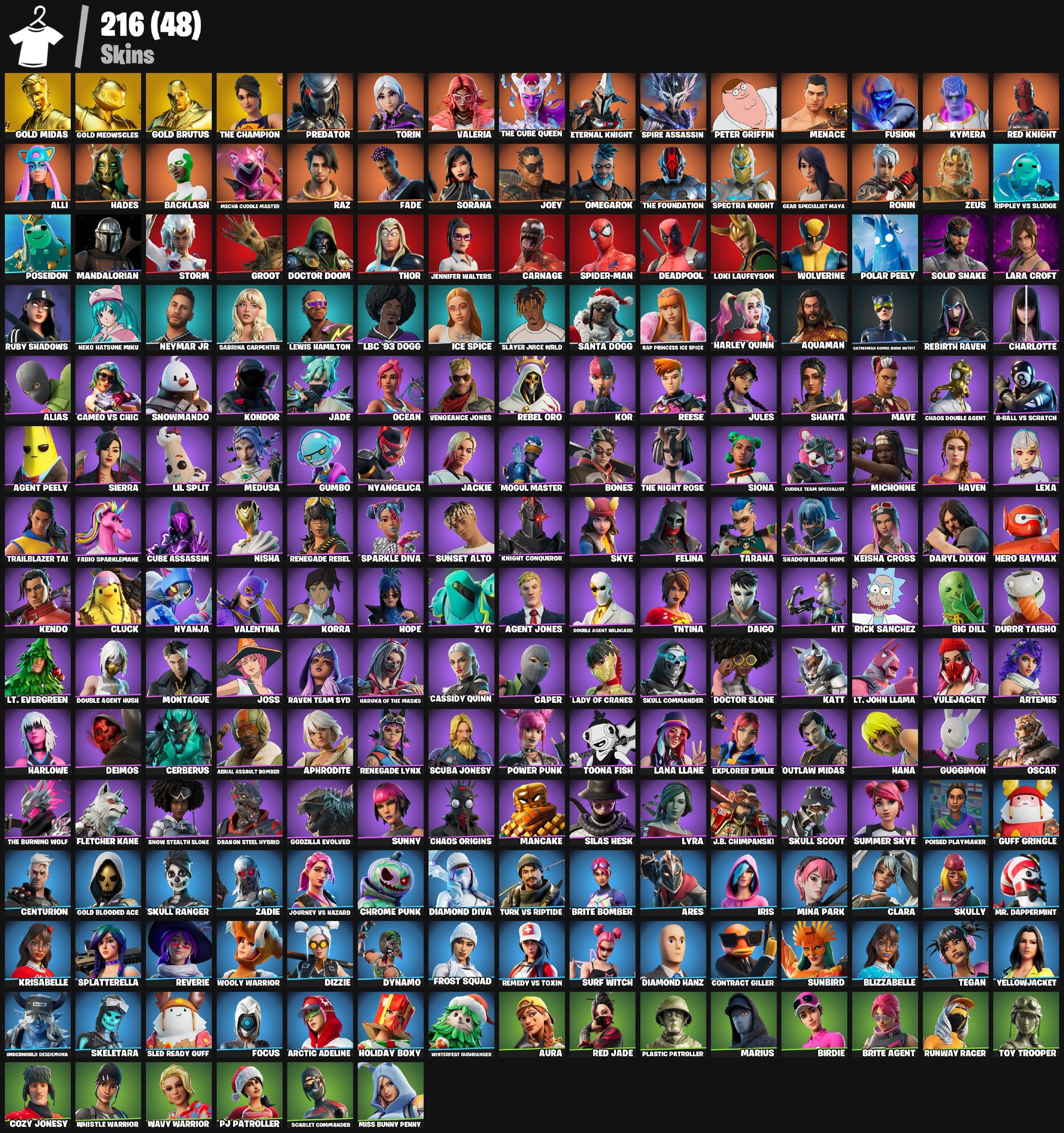 🎨 216 скінів | 🌟 Fortnite акаунт
