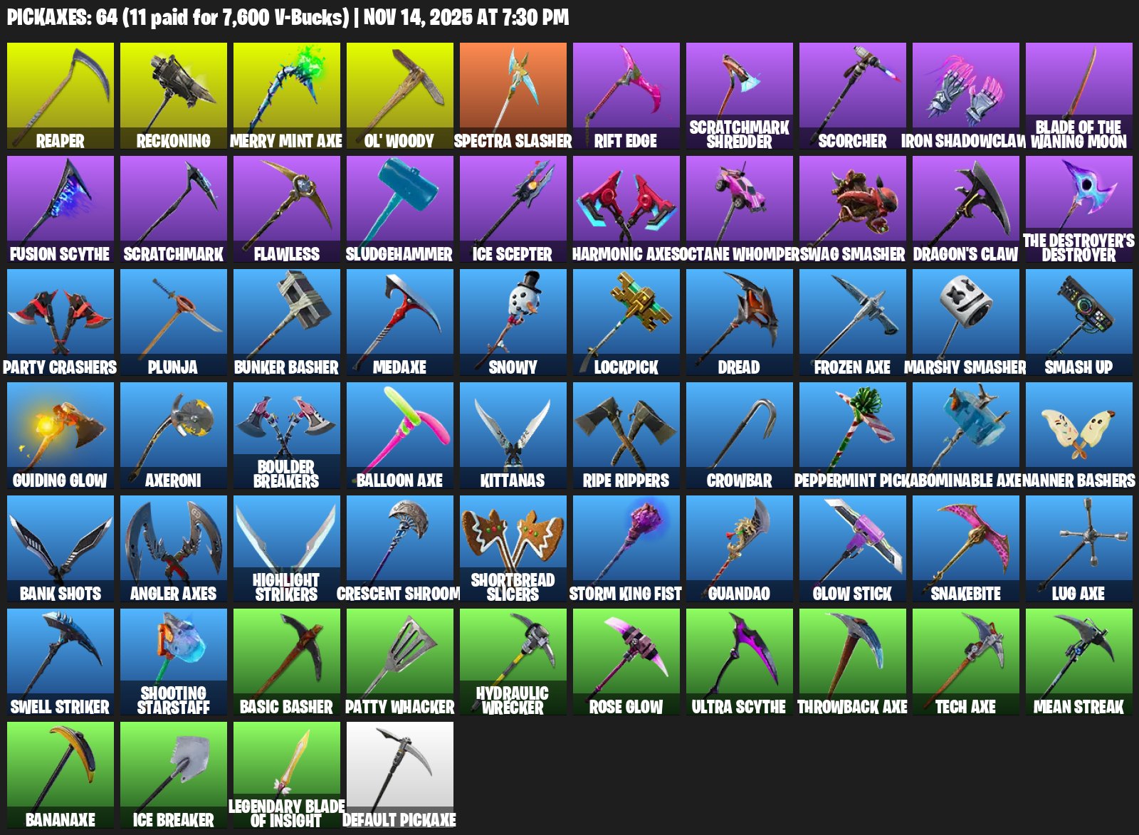 🎨 64 скінів | 🌟 Fortnite акаунт