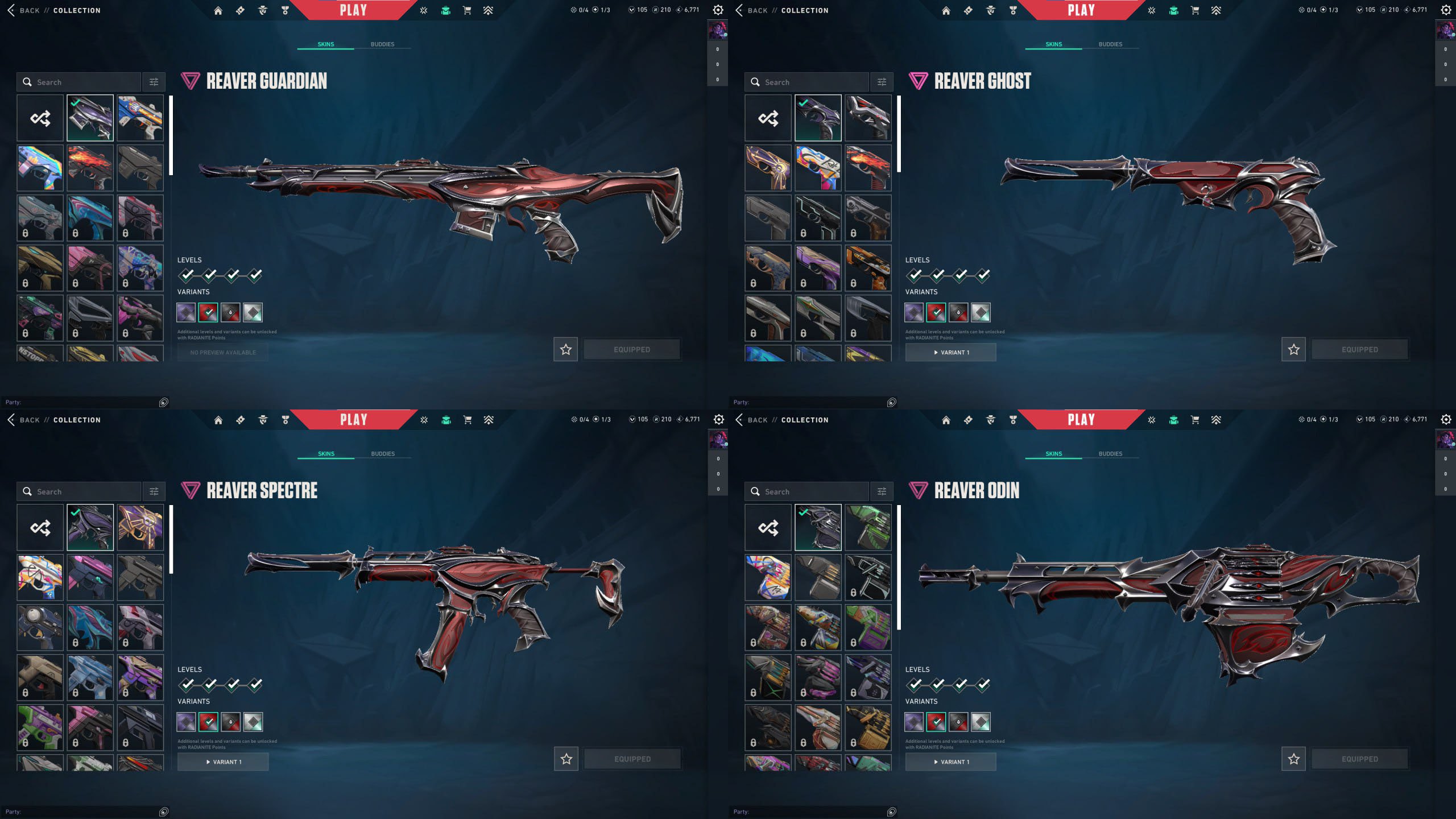 ● 64 skins | 3 knives | Karambit Reaper | Vandal Reaper | Phantom Glitchpop | Sheriff Reaper