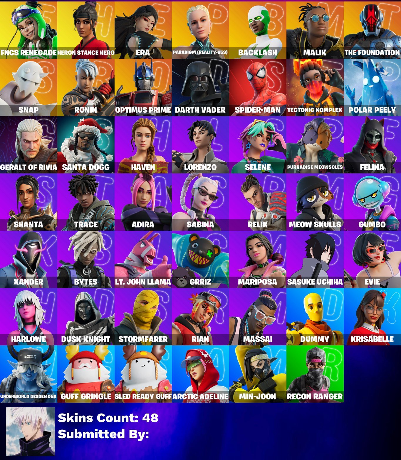 🎨 48 скінів | 🌟 Fortnite акаунт