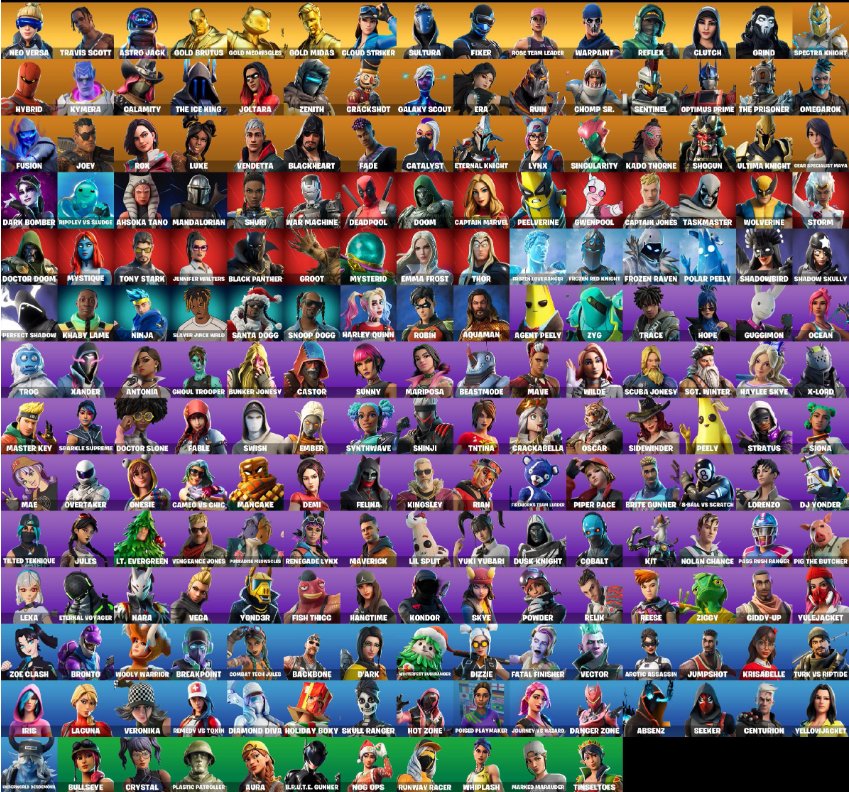 🎨 206 скинов | 🌟 Fortnite аккаунт