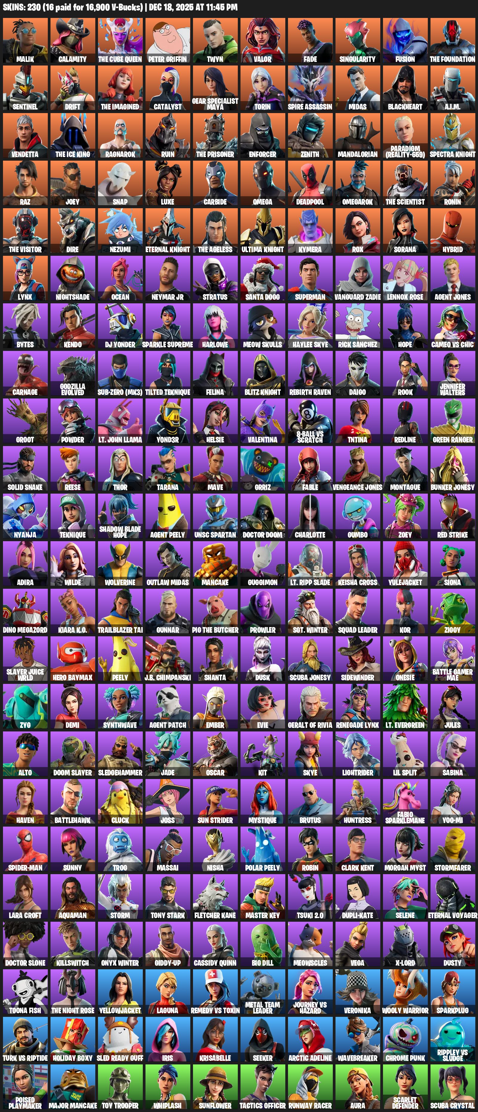 🎨 230 skins | 🌟 Fortnite account