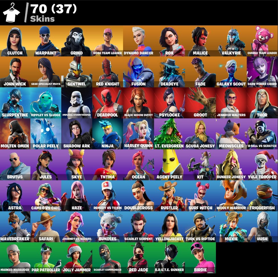 🎨 70 skins | 🌟 Fortnite account