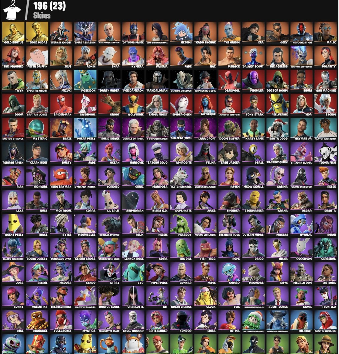 🎨 196 skins | 🌟 Fortnite account