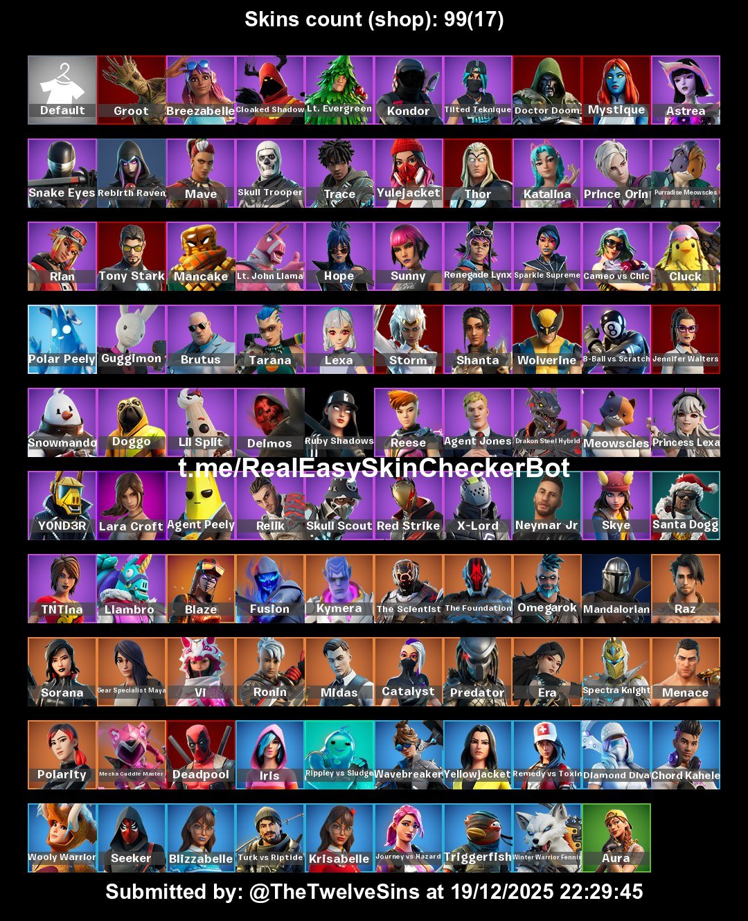 🎨 99 skins | 🌟 Fortnite account