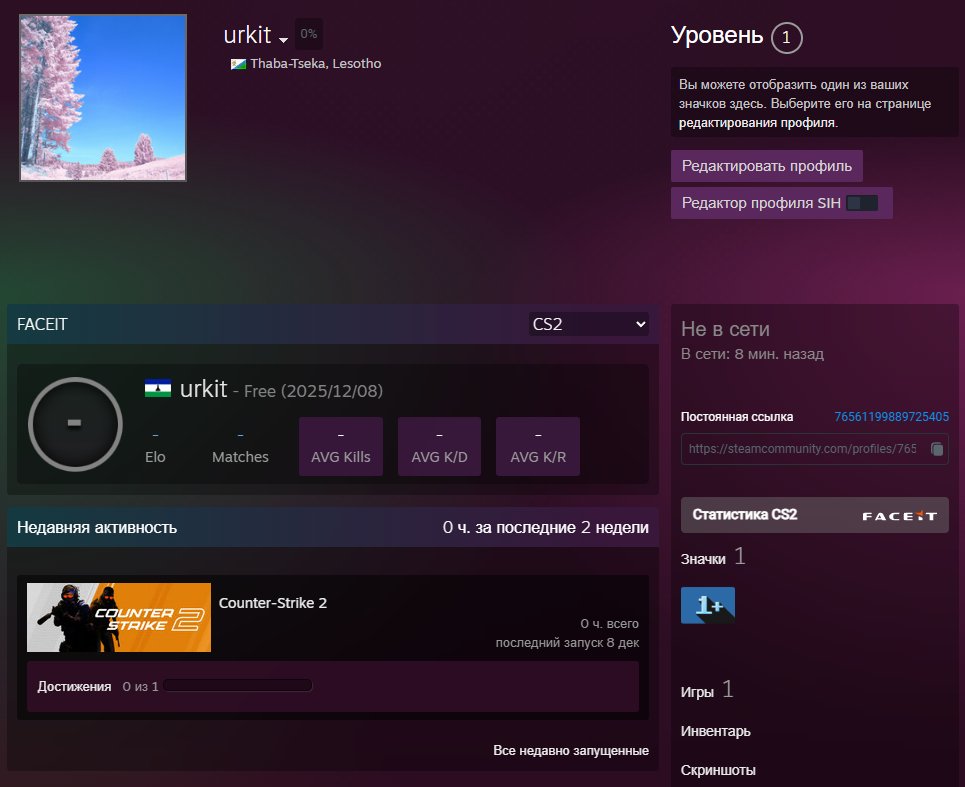 🏅 Faceit LVL 4 | 🎮 CS2 PRIME | 🕒 0 годин — Готовий до Змагань