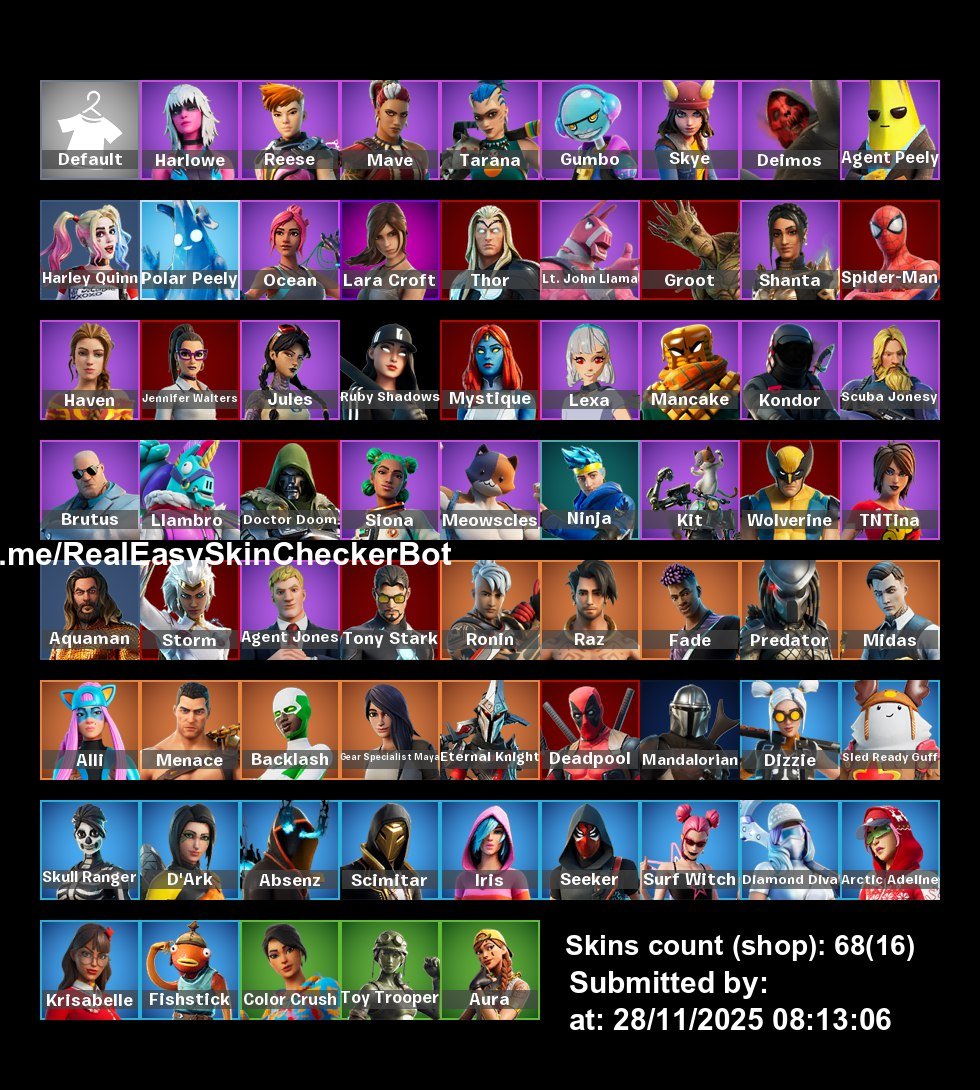 🎨 68 skins | 🌟 Fortnite account