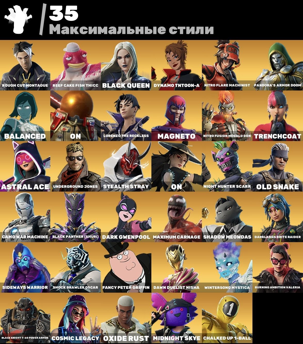 🎨 117 скінів | 🌟 Fortnite акаунт
