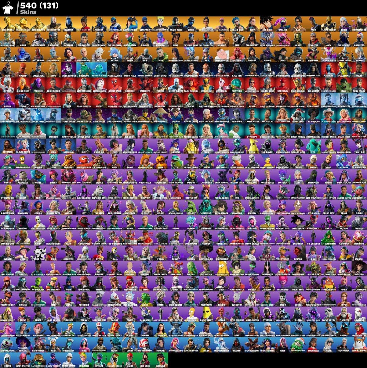 🎨 540 skins | 🌟 Fortnite account