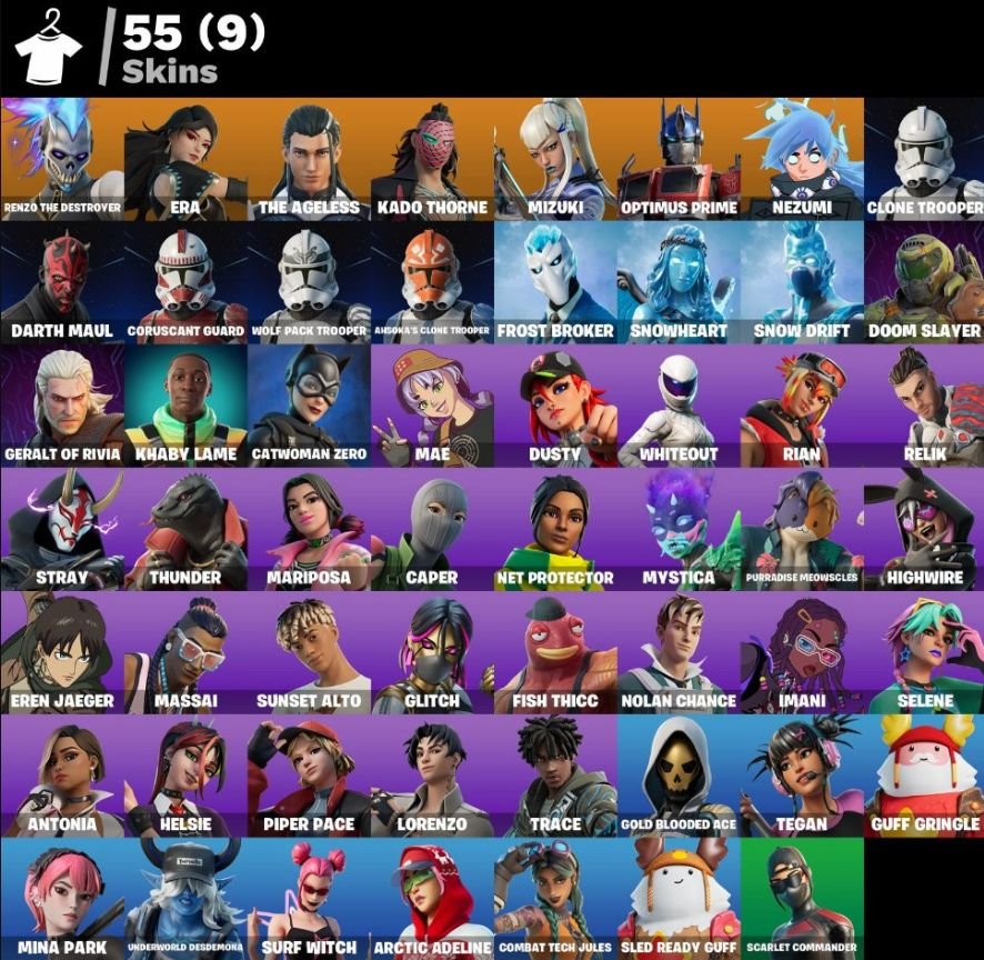 🎨 55 skins | 🌟 Fortnite account