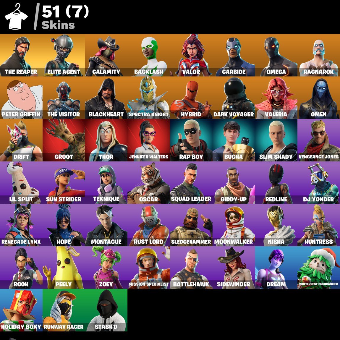 🎨 51 skins | 🌟 Fortnite account