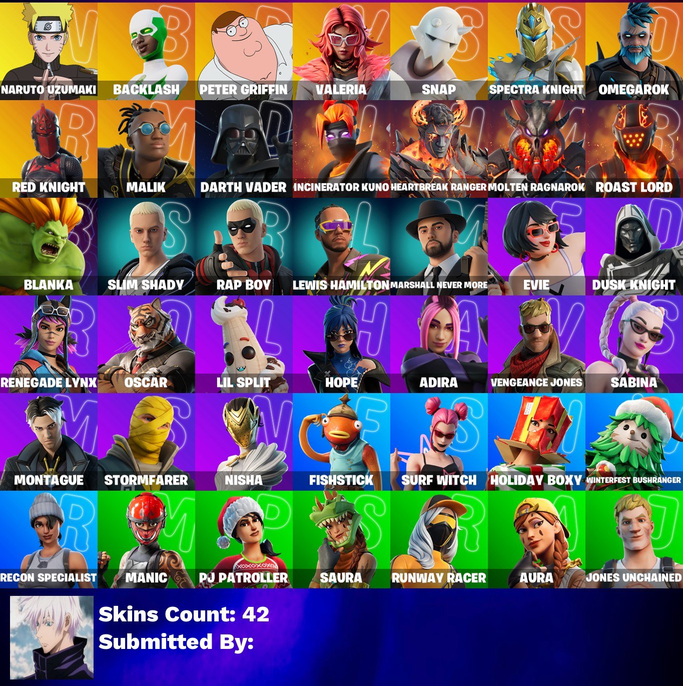 🎨 42 skins | 🌟 Fortnite account