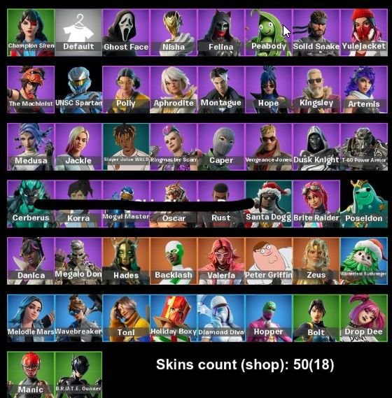 🎨 70 скинов | 🌟 Fortnite аккаунт