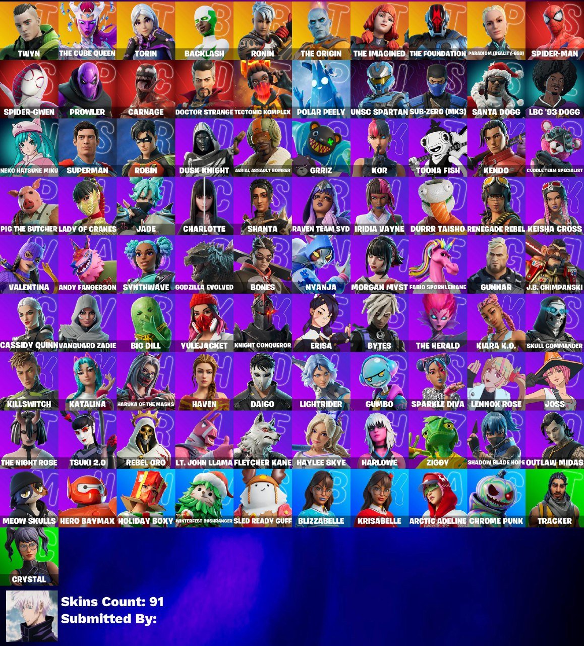 🎨 91 skins | 🌟 Fortnite account