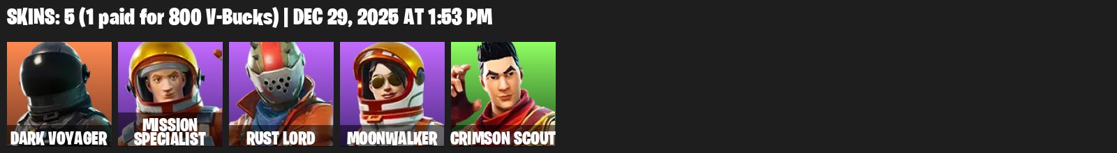 🎨 5 skins | 🌟 Fortnite account