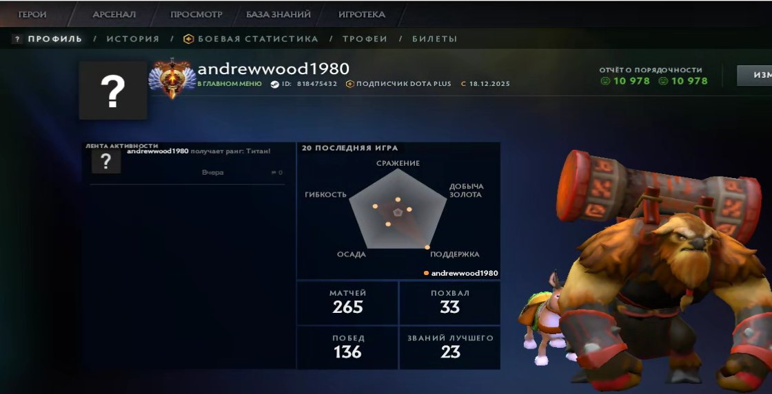 🏅 MMR 7919 | 🕒 210 hours | 🛡 10978