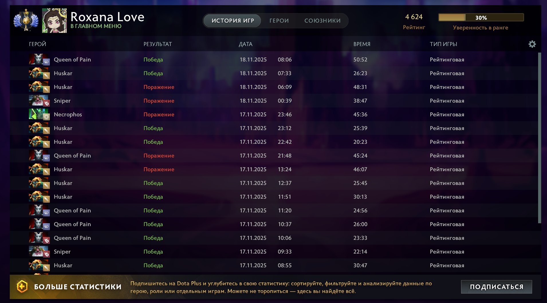 🏅 ММР 4624 | 🕒 2311 годин | 🛡 7888