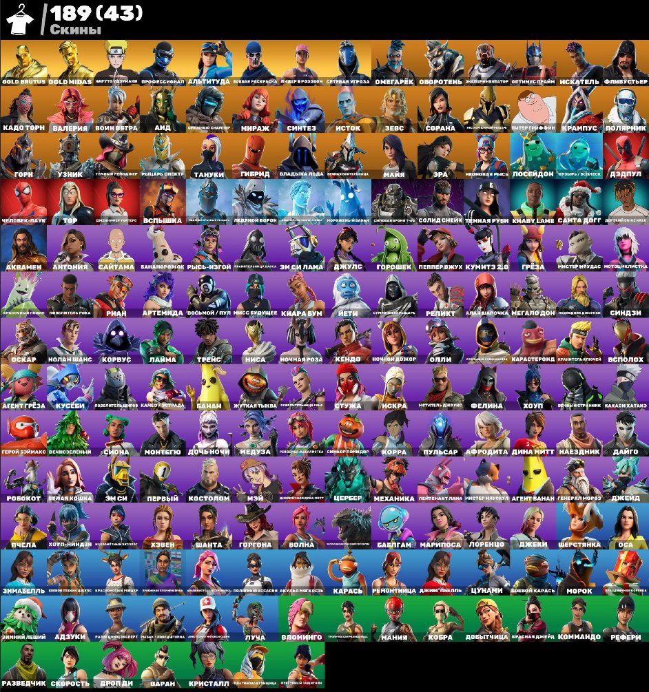 🎨 194 скінів | 🌟 Fortnite акаунт