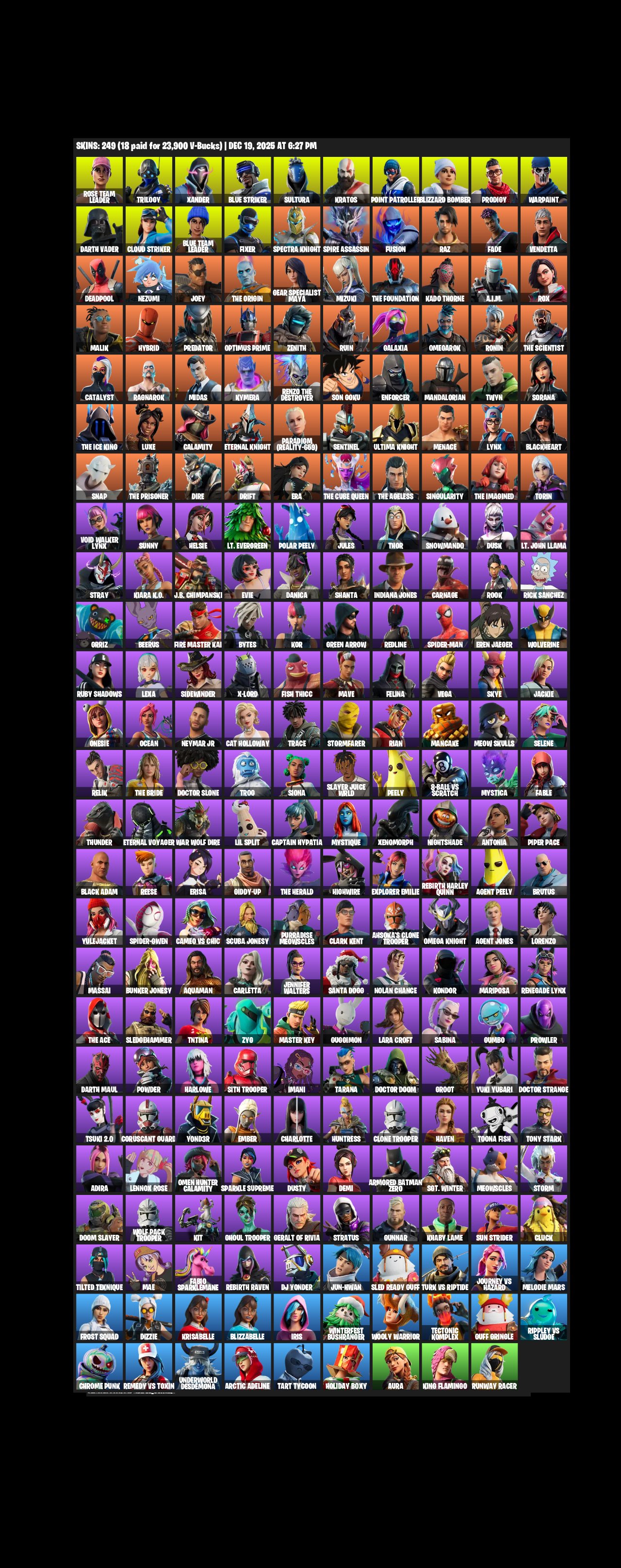 🎨 250 skins | 🌟 Fortnite account