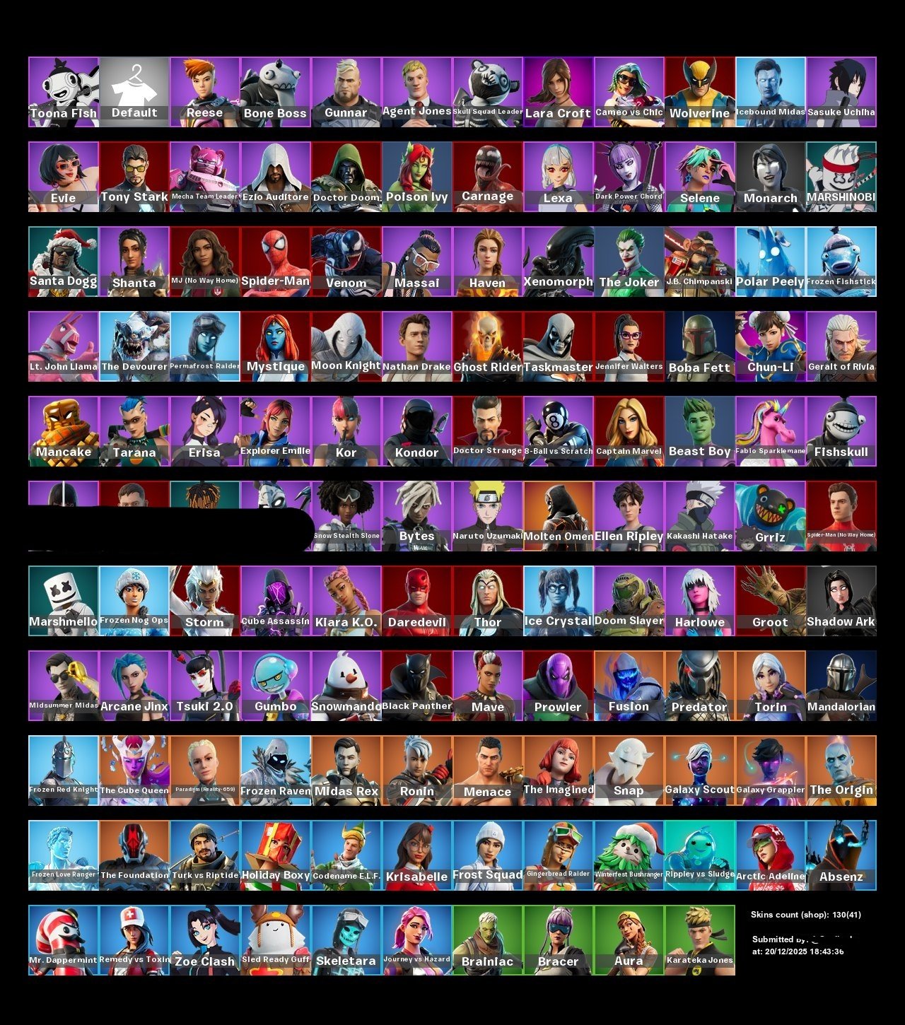 🎨 130 skins | 🌟 Fortnite account