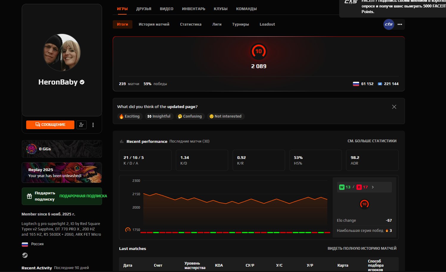 🏆 CS Prime | 🎯 Faceit LVL 10 | 🕒 0 hours — Ready for Ranked Matches