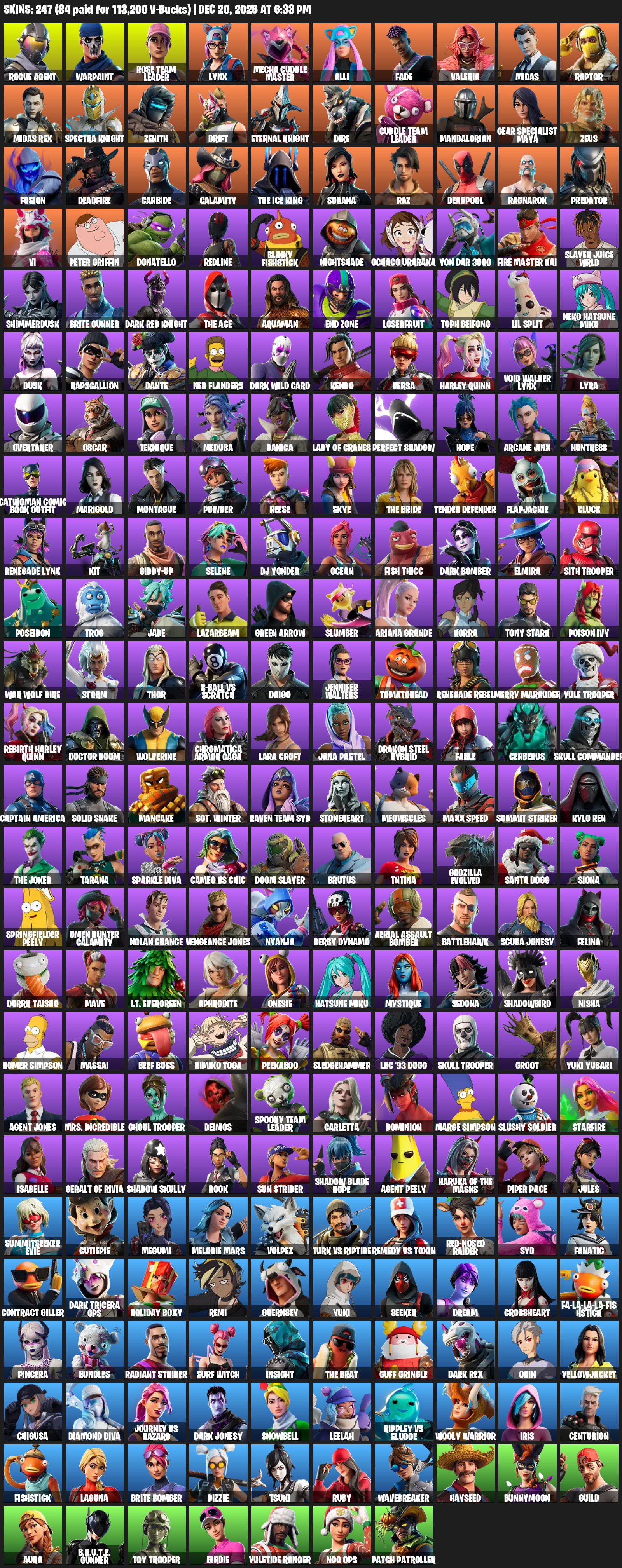 🎨 247 скинов | 🌟 Fortnite аккаунт