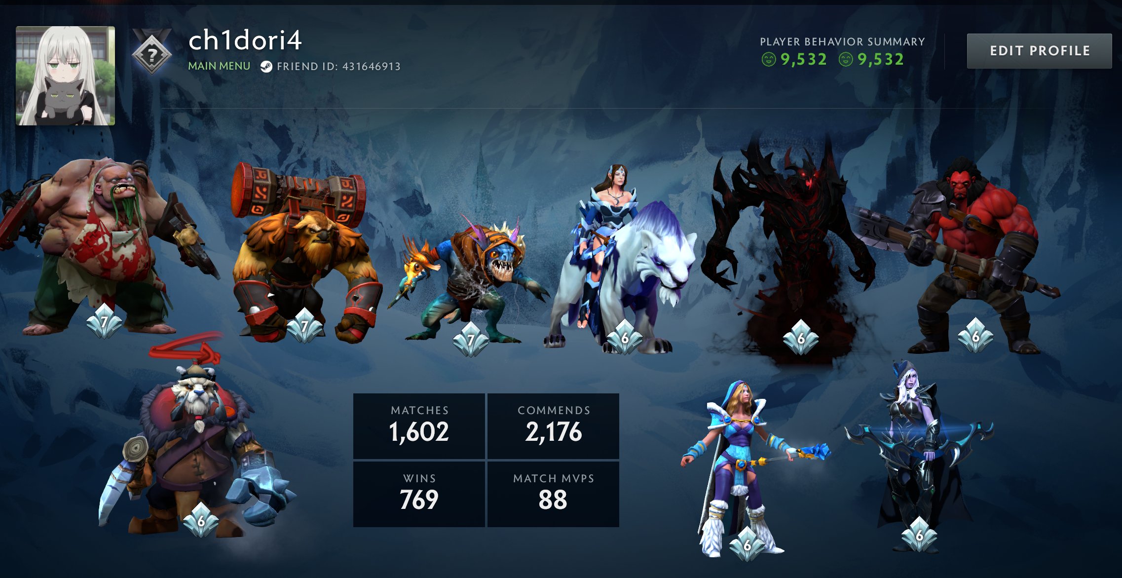 🏅 MMR 1500 | 🕒 1600 годин | 🛡 9500