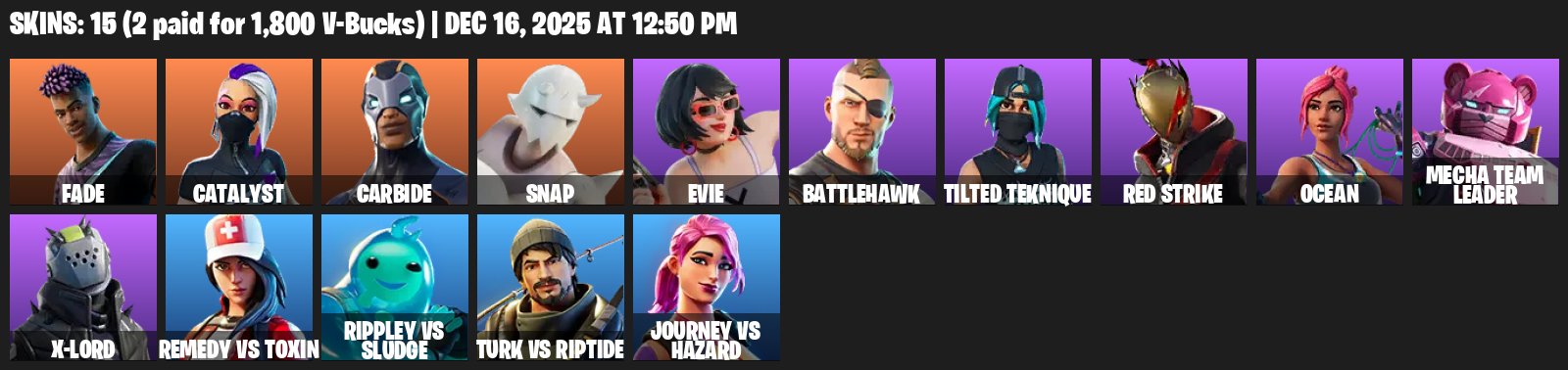 🎨 15 skins | 🌟 Fortnite account