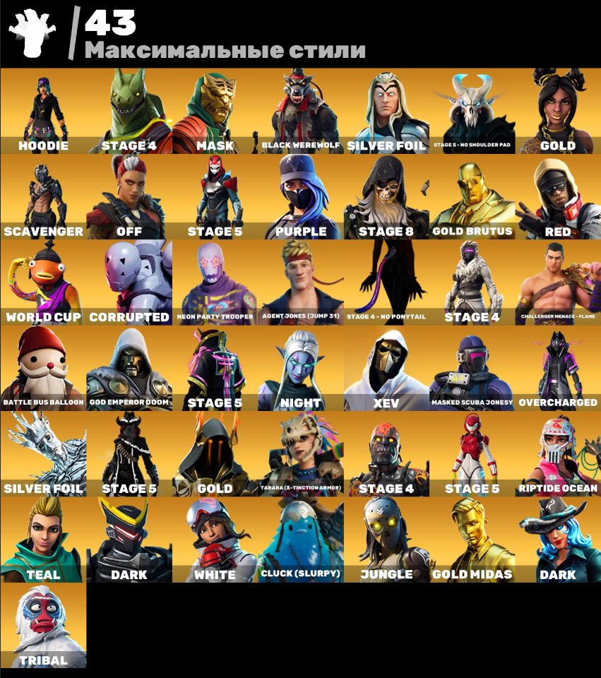 🎨 196 скінів | 🌟 Fortnite акаунт