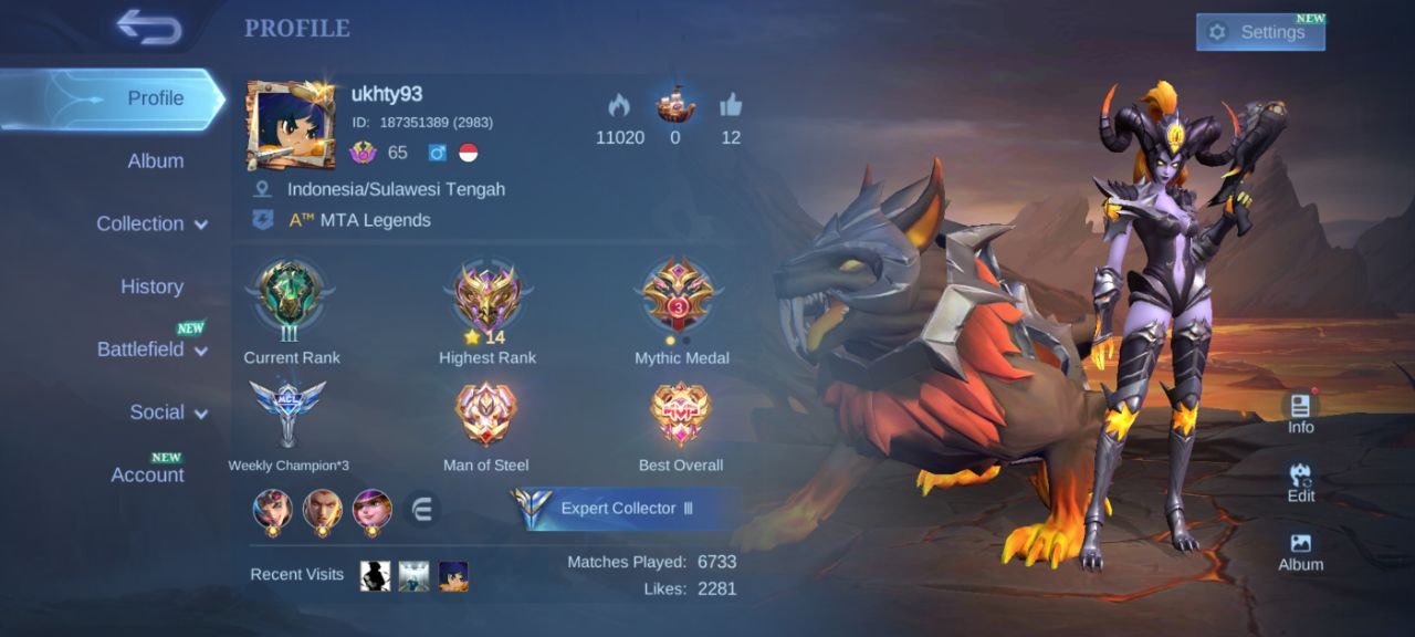 🎮 Mobile Legends аккаунт | Мифический | 128 героев | 193 облика