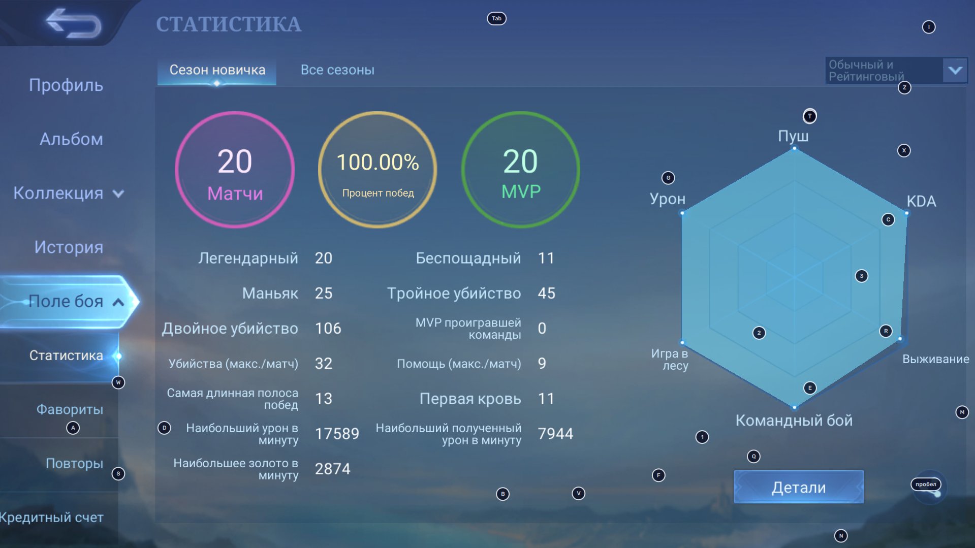🎮 Mobile Legends аккаунт | Грандмастер | 20 героев | 5 обликов