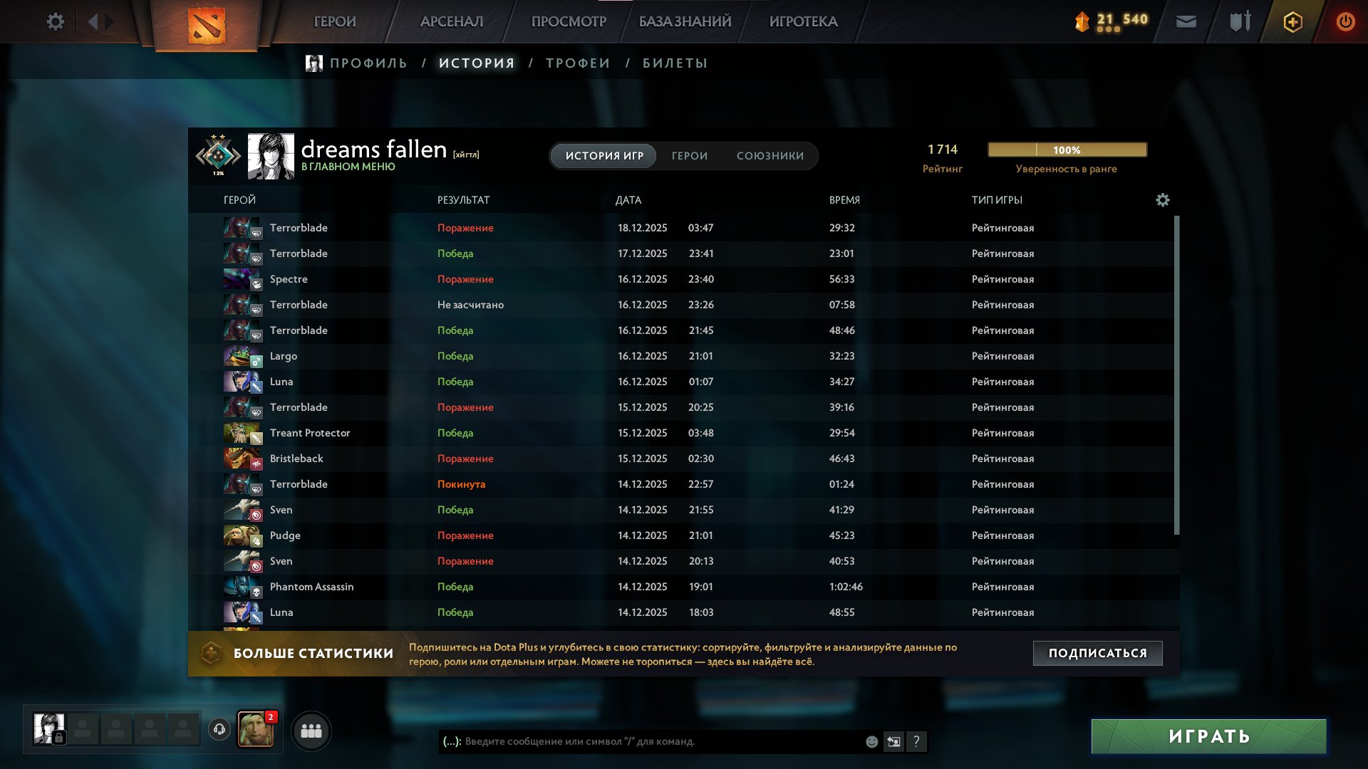 🏅 MMR 1714 | 🕒 3245 hours | 🛡 3811