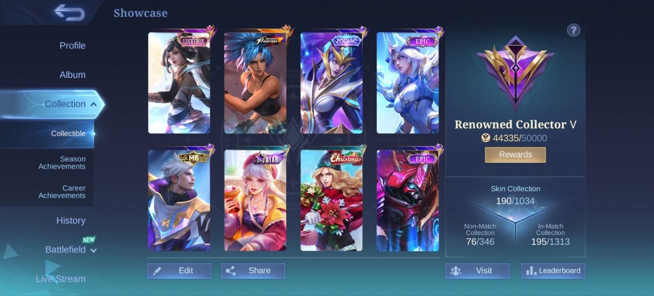 🎮 Mobile Legends аккаунт | Мифический | 120 героев | 190 обликов