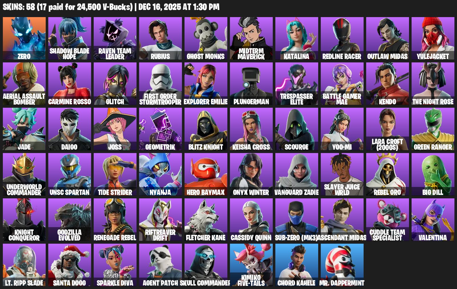 🎨 58 скінів | 🌟 Fortnite акаунт