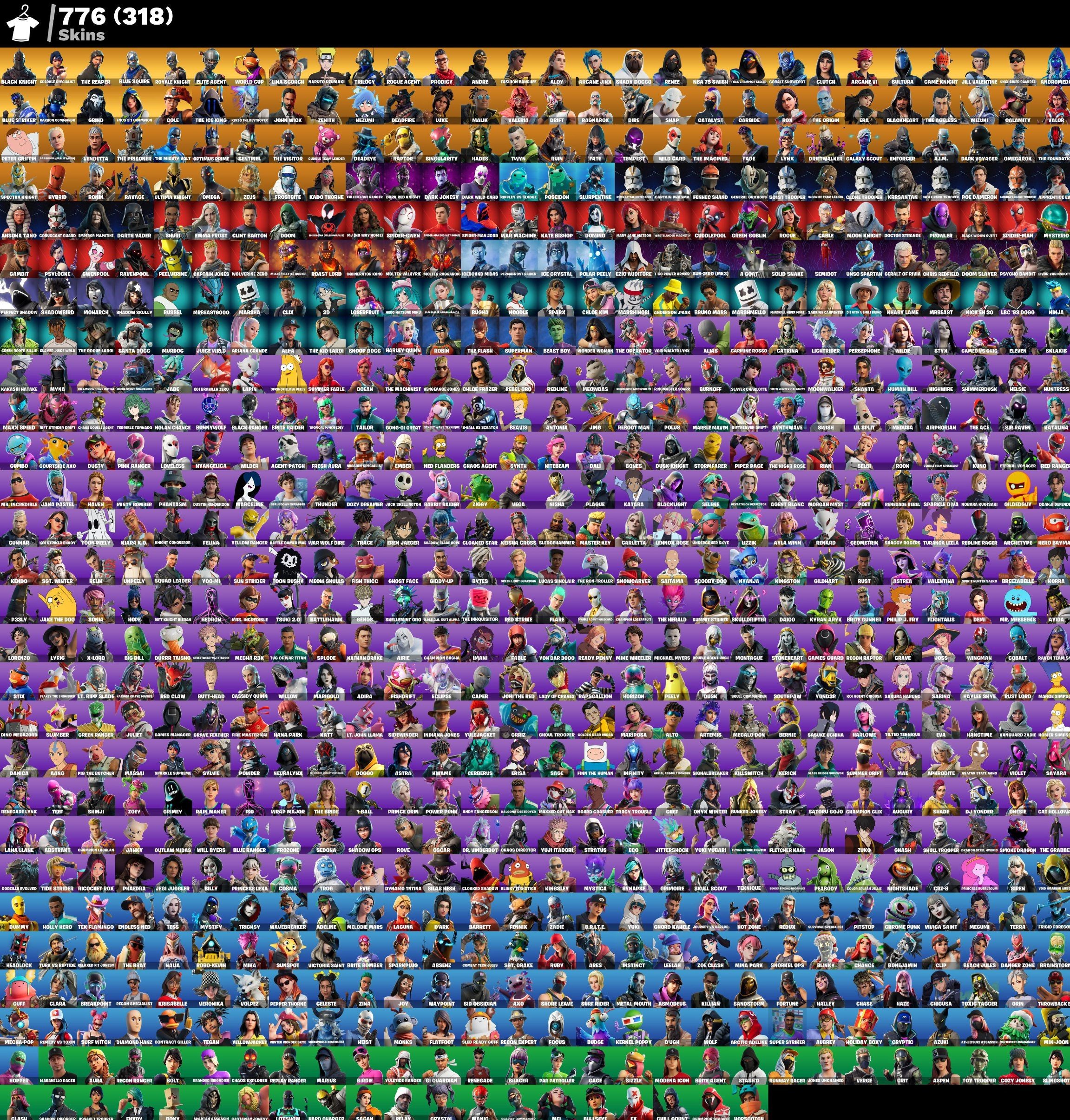 🎨 776 skins | 🌟 Fortnite account
