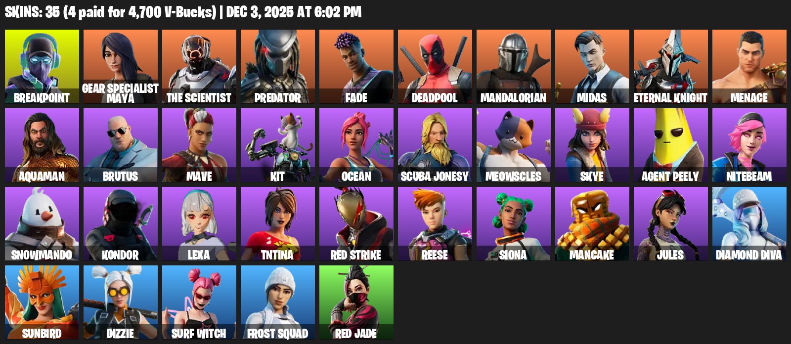 🎨 35 skins | 🌟 Fortnite account