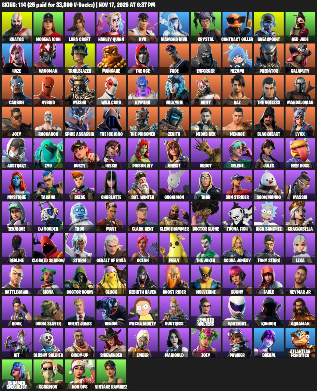 🎨 105 skins | 🌟 Fortnite account