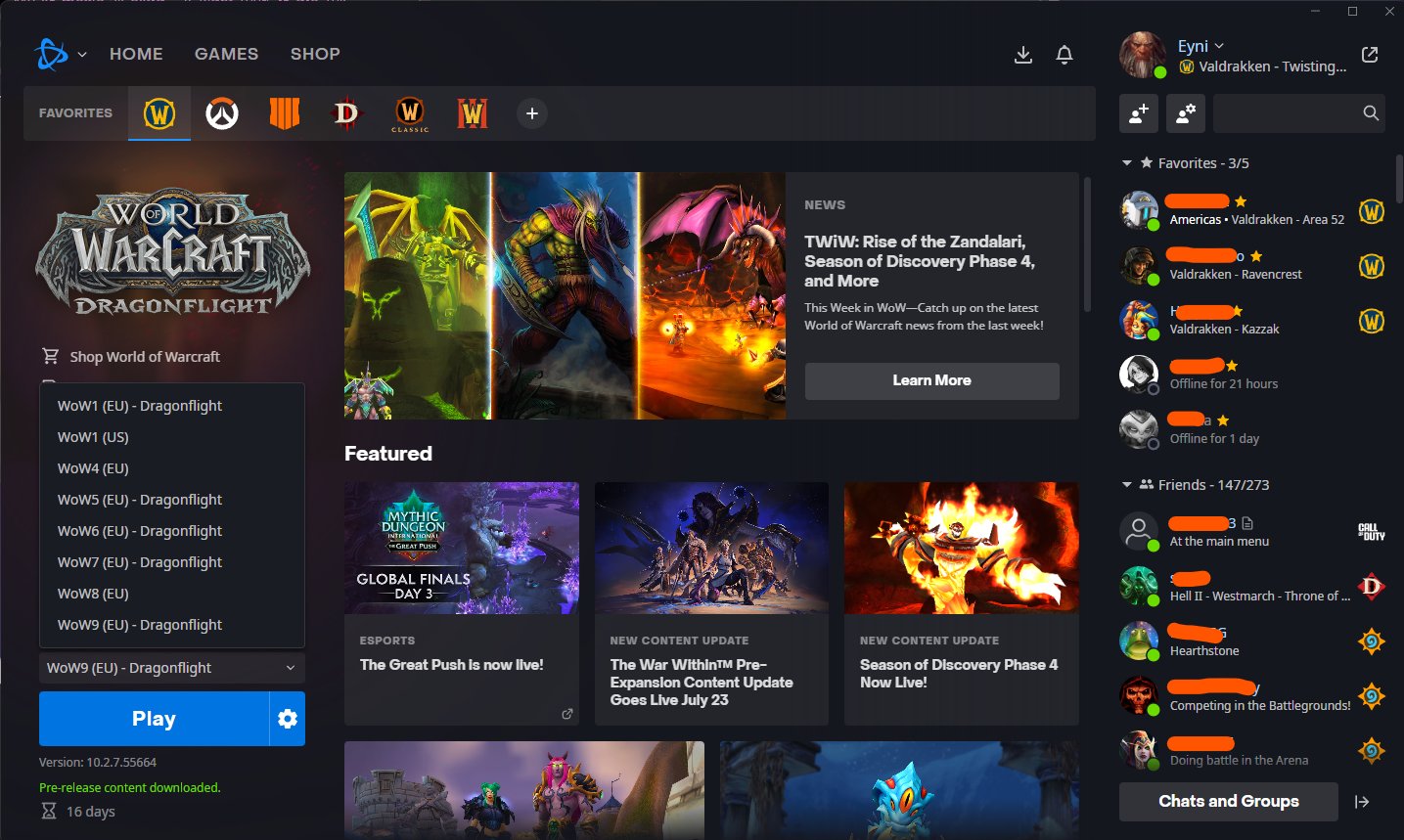 📜 Personal PvE/PvP account with level 70 and over 41k achievements.