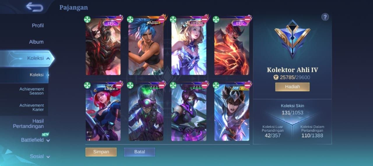 🎮 Mobile Legends аккаунт | Мифический | 71 героев | 131 обликов