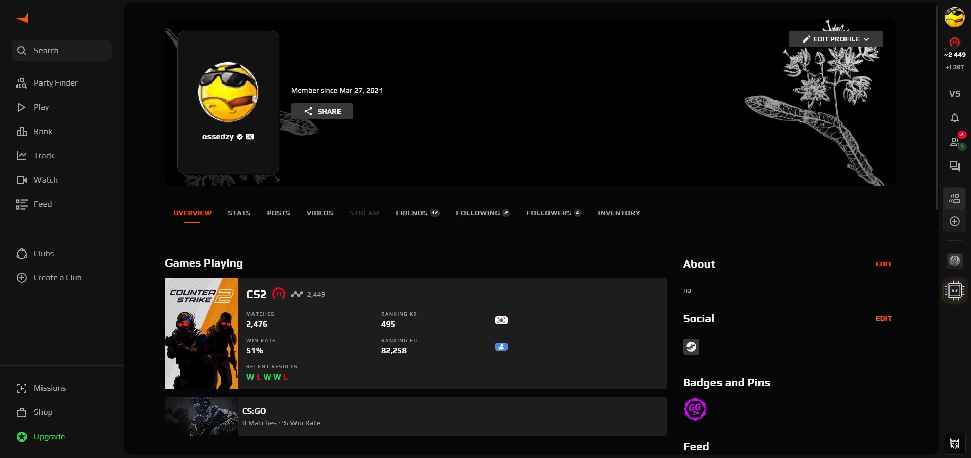 🔥 Личный акаунт CS 2 | 🎯 10 уровень FACEIT | 🕒 2400 ELO — Готов к матчам!