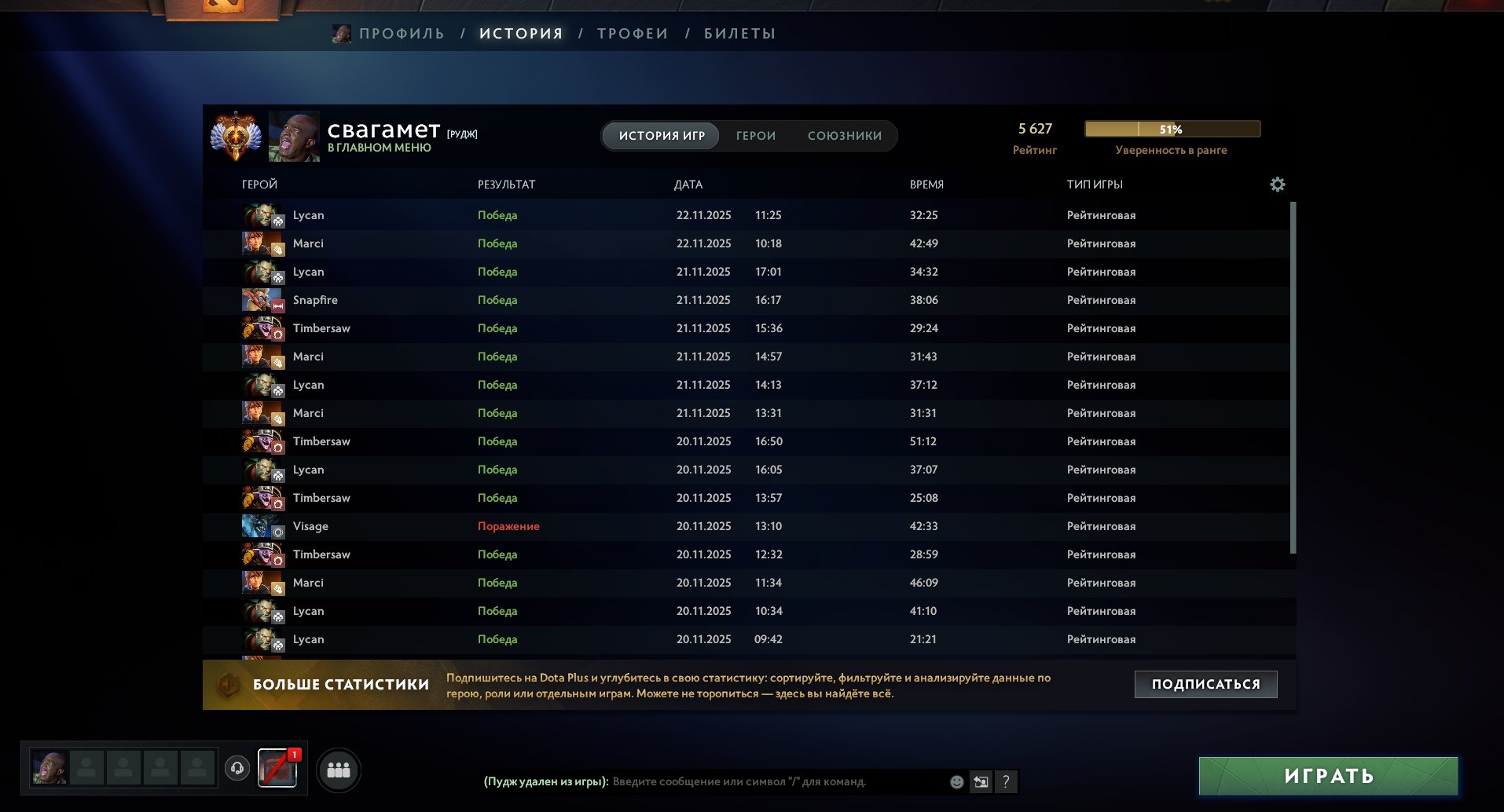 🏅 MMR 5627 | 🕒 1500 hours | 🛡 10400