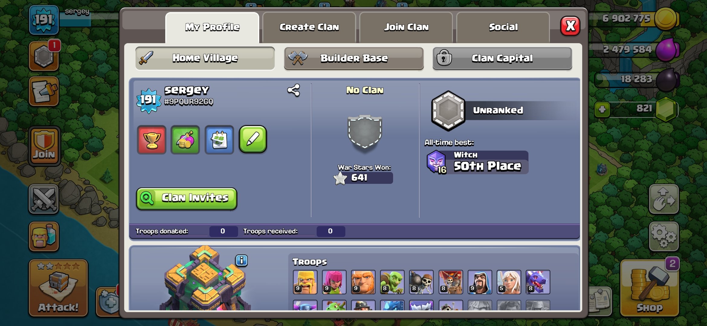 🏰 Clash of Clans акаунт | Ратуша 14 рівень | Уровень 0