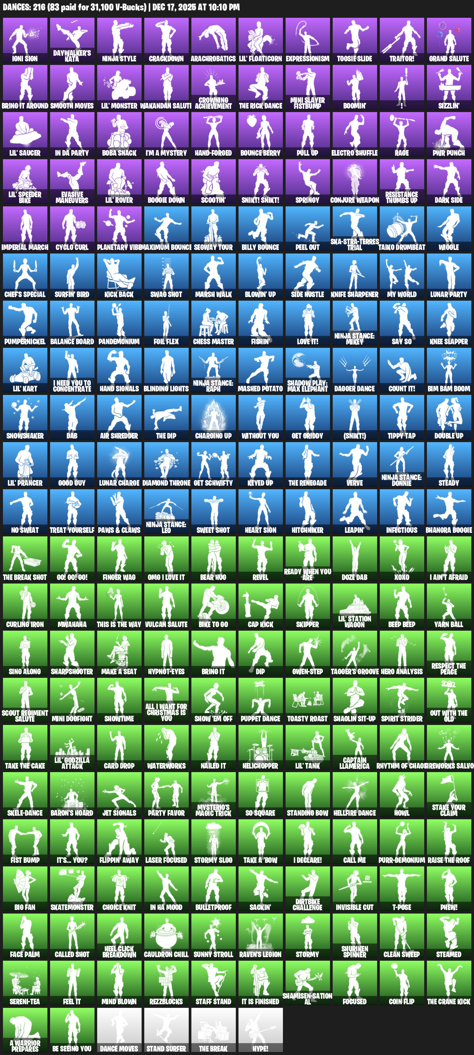 🎨 218 skins | 🌟 Fortnite account