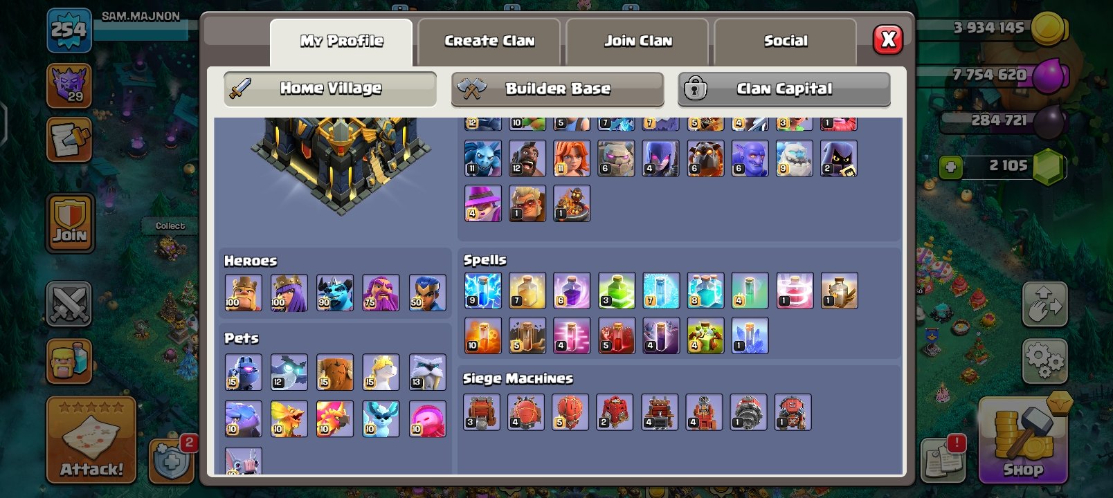 🏰 Clash of Clans акаунт | 17 ратуша | 99% МАКС